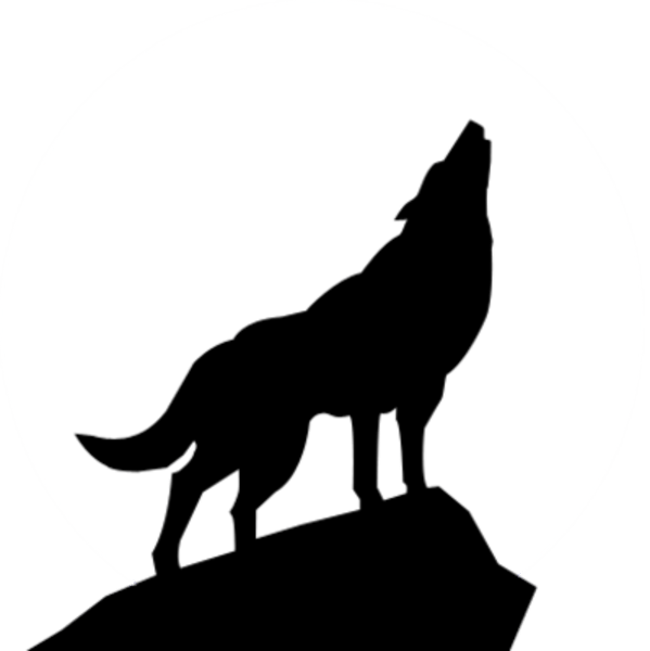 Howling Wolf Head Logo - Howling Wolf Silhouette Psd image clip art online