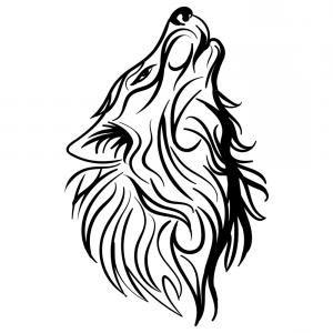 Howling Wolf Head Logo - Stock Illustration Wolf Head Logo Icon Black White Vector ...