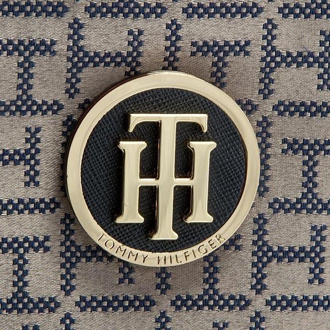 Tommy Hilfiger Th Logo - Handbag TOMMY HILFIGER - Th Jacquard Ew Tote Ombre AW0AW02097 Dune ...