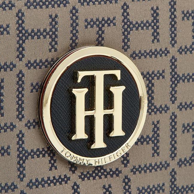 Tommy Hilfiger Th Logo - Torebka TOMMY HILFIGER - Th Jacquard Flap Crossover AW0AW01233 Dune ...