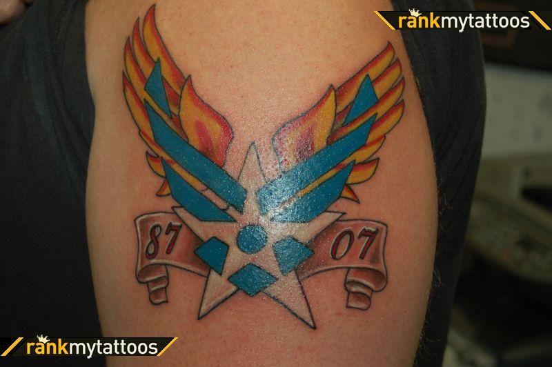 Air Force Old Logo - Oldnew Air Force Symbols Armed Forces Tattoo - TattooMagz