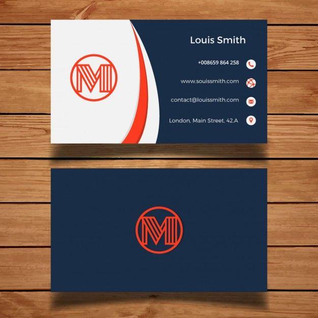 Red and Blue Business Logo - Minimal red and blue business card Vector | Free Download