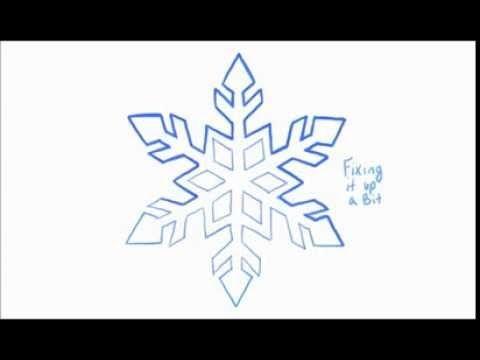 Disney Frozen Snowflake Logo - How to Draw a Snowflake (2 of 2) - YouTube