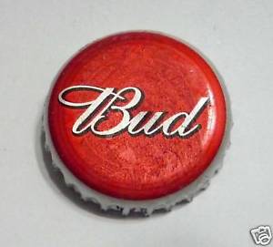 Beer Cap Logo - BUDWEISER BEER Bottle Cap Crown Red Bud Logo Metal Bottle Cap 2010 ...