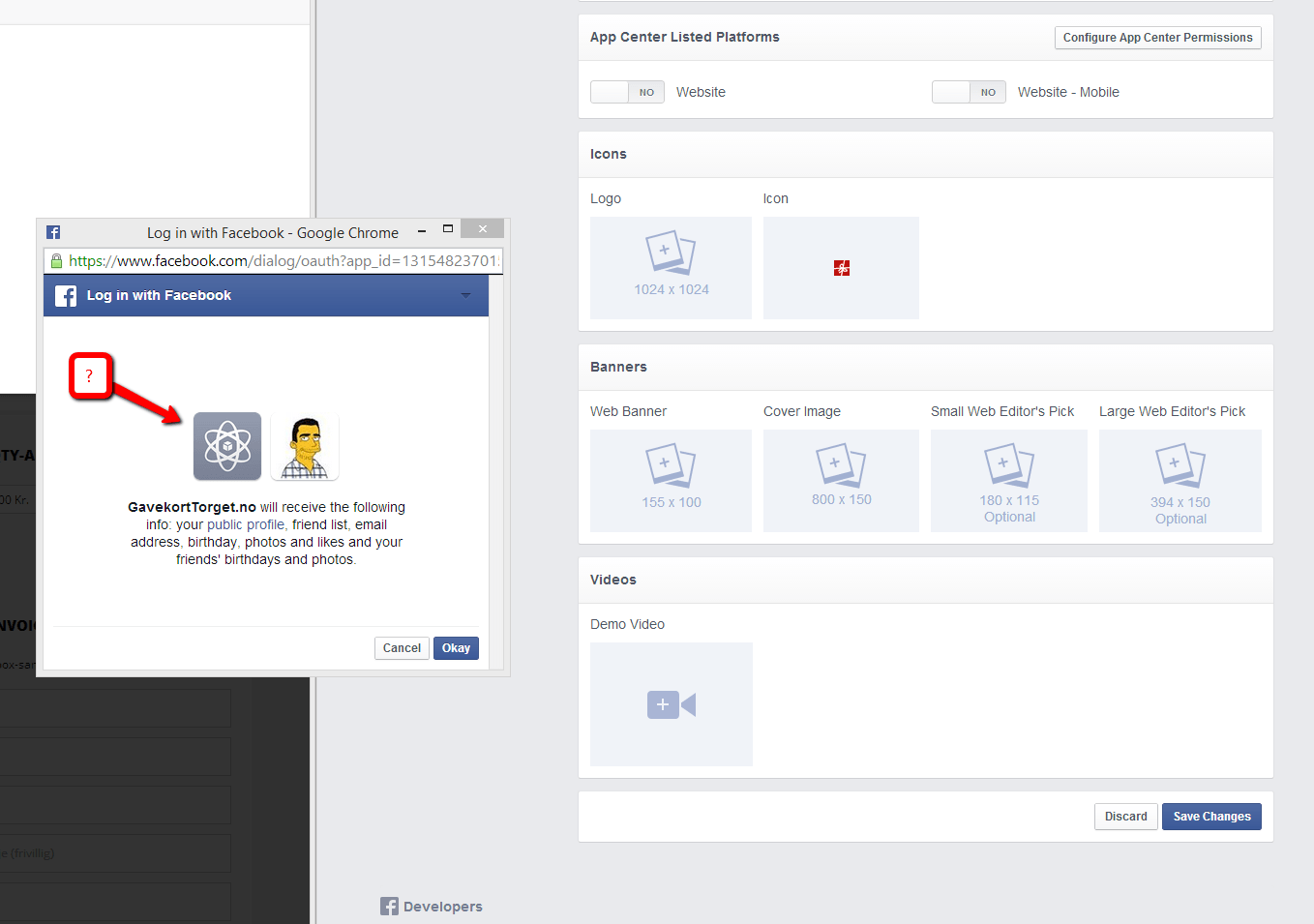 Facebook App Logo - Facebook App Developer Logo is gone? Applications Stack Exchange