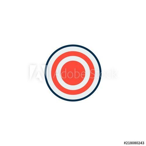 Target App Logo - Target icon flat element. Vector illustration of target icon flat ...