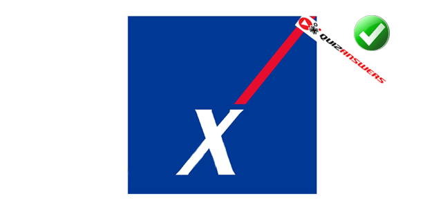 Square with Line Logo - Red and blue line Logos