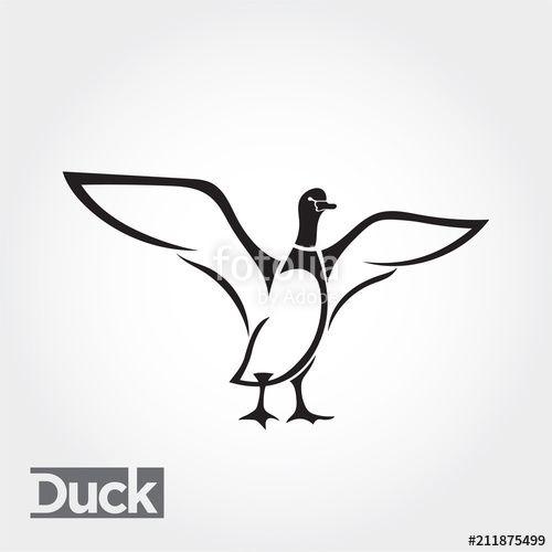 Two Wings Logo - duck, goose, swan expanded two wings logo Stock image and royalty