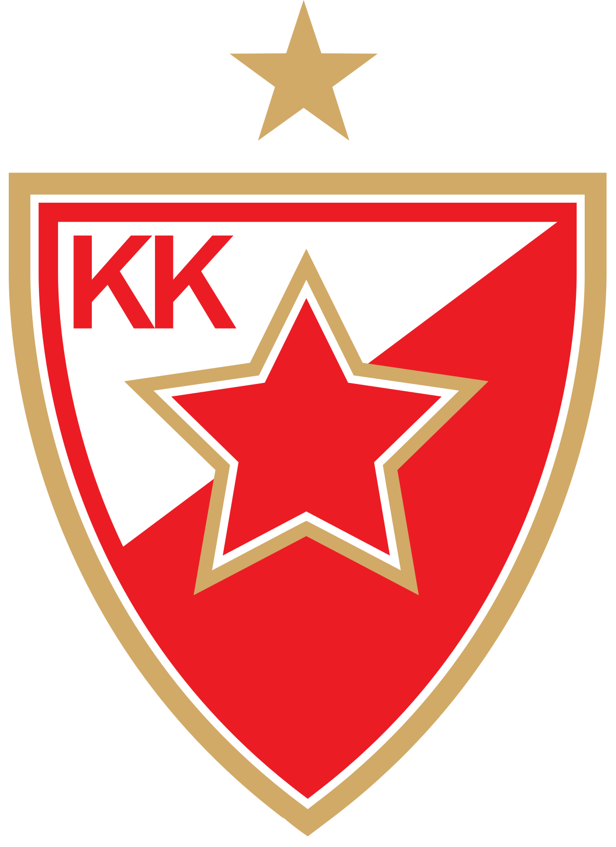 Red Basketball Player Logo - KK Crvena zvezda