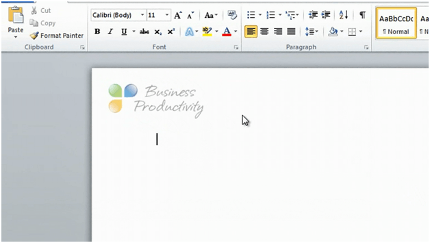 Insert Logo - How to insert a logo in your letterhead using Microsoft Word 2010?