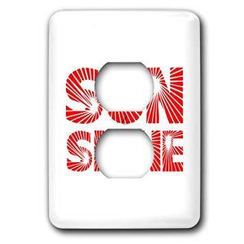 Row Red Star Logo - 3dRose Alexis Design - Typography - Star styled red text SUNSHINE in ...