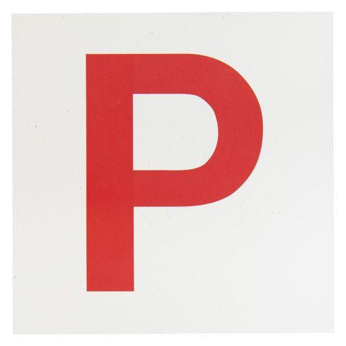 Red and White P Logo - Streetwize P Plates All Except VIC WA White Red Magnetic
