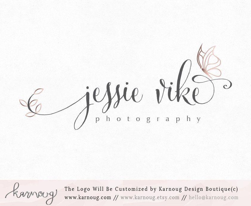 Butterfly Business Logo - Pink Butterfly Logo Boutique Logo Photography Logo Premade Logo ...