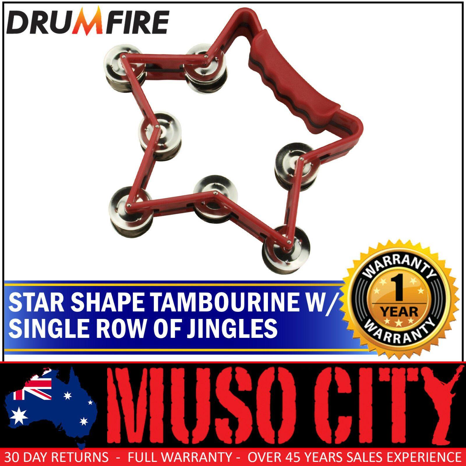 Row Red Star Logo - New Drumfire Star Shape Tambourine Kids Percussion Rhythm Toy Double