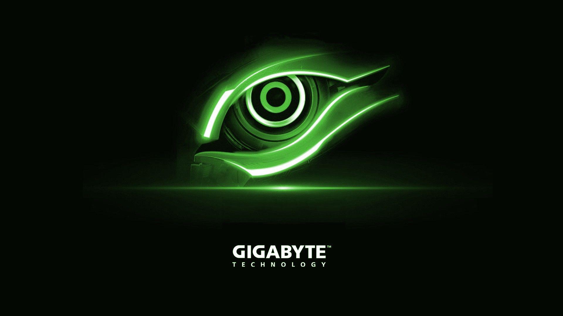 Green Eye Tech Logo - Gigabyte Technology Green Eye Logo Wallpaper free desktop
