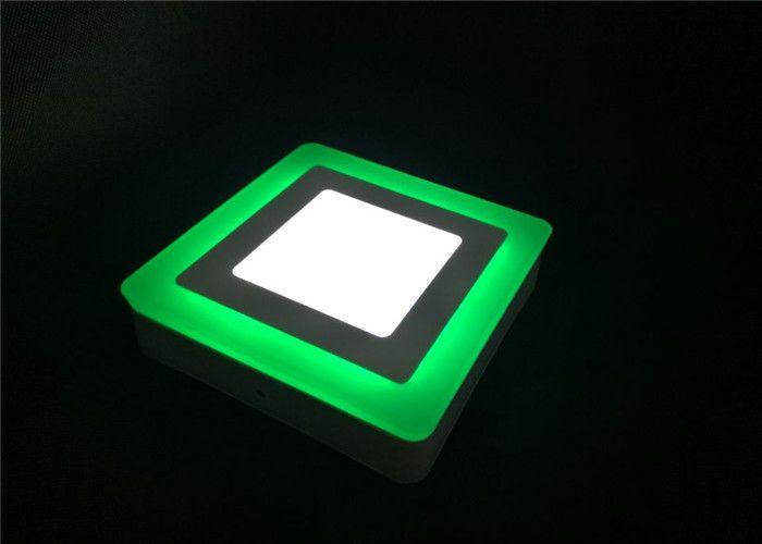 White and Green Square Logo - Ceiling Surface Mounted Led Panel Light Double Color White Green