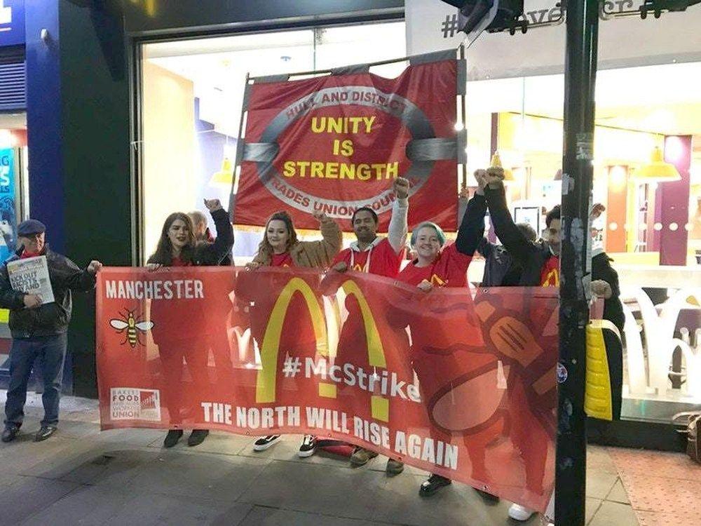 Row Red Star Logo - McDonald's workers hail support for strike in pay row. Express & Star