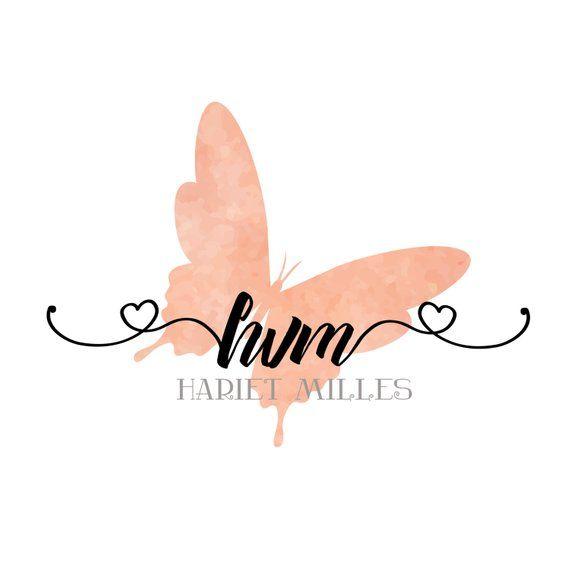 Butterfly Business Logo - Custom Logo Design Pink butterfly Logo Premade Logo Design | Etsy