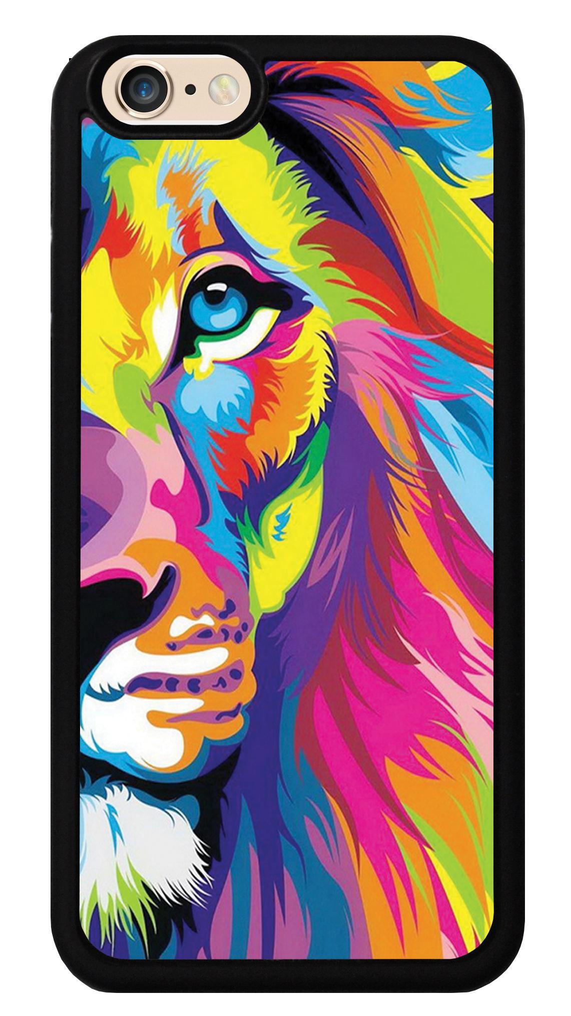 Multicolor Lion Logo - Stylish Multicolored Lion Cellphone Case