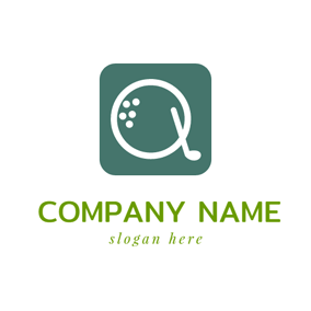 White and Green Square Logo - Free Q Logo Designs. DesignEvo Logo Maker
