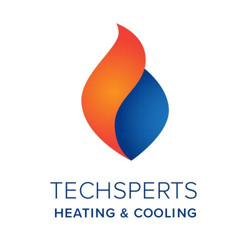 Red and Blue Business Logo - Heating and Cooling Business Logo. Branding