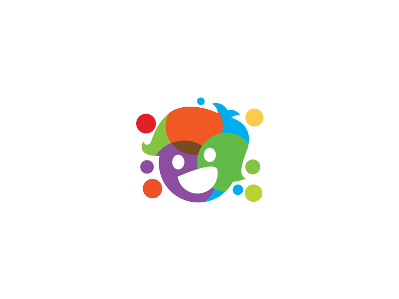 Family Colorful Logo - Happy Fun Kids Colorful Logo Template