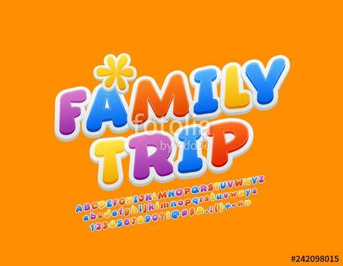 Family Colorful Logo - Vector colorful logo Family Trip for Travel Agency, Matketing