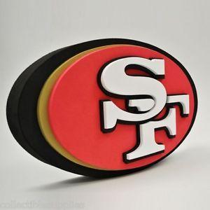 NFL 49ers Logo - San Francisco 49ers NFL Football Official 3D Foam Logo Wall Sign ...