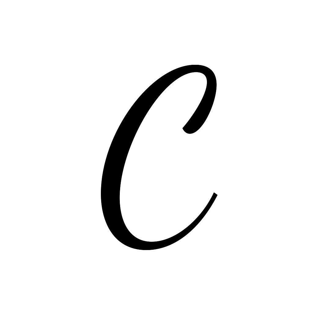 Cursive C Logo - Cursive C. Odd