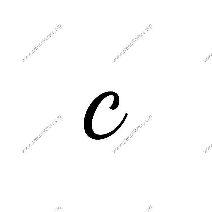 Cursive C Logo - 1950s Cursive Script Uppercase & Lowercase Letter Stencils A Z 1 4