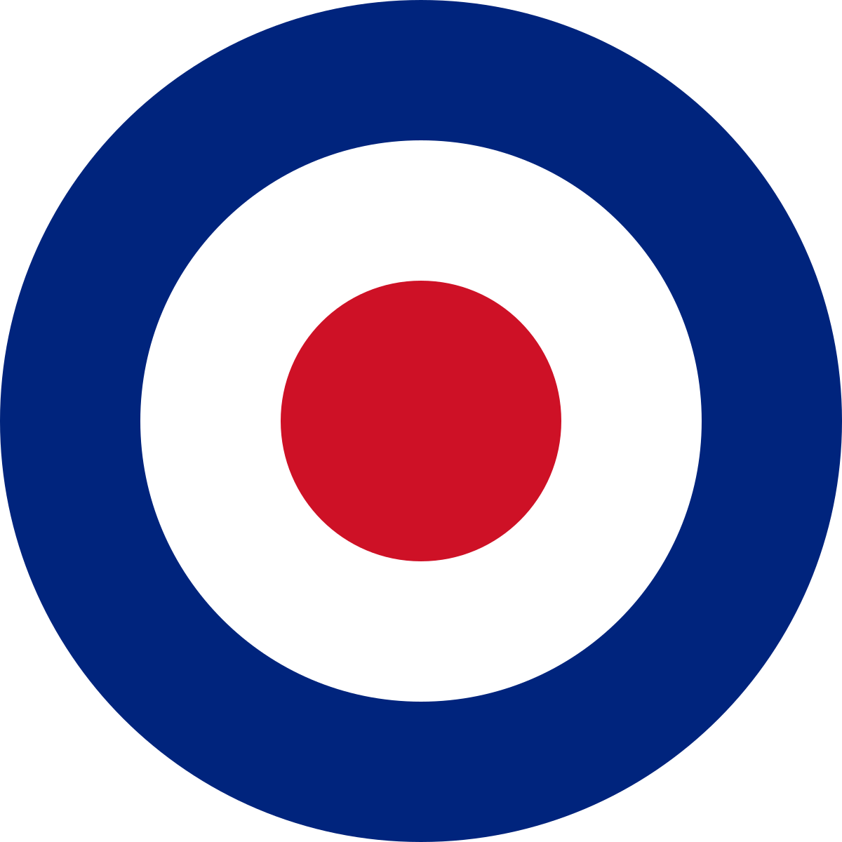 Red and Blue Circle E Logo - Royal Air Force roundels