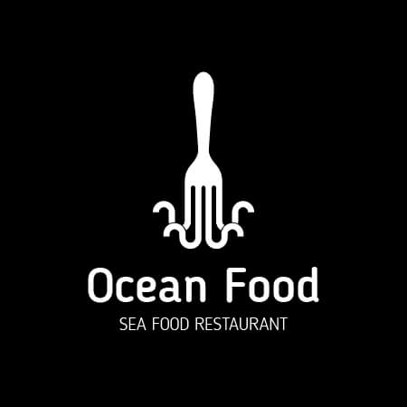 Black Food Logo - Buy Seafood Restaurant and Bar logo design online, Eps