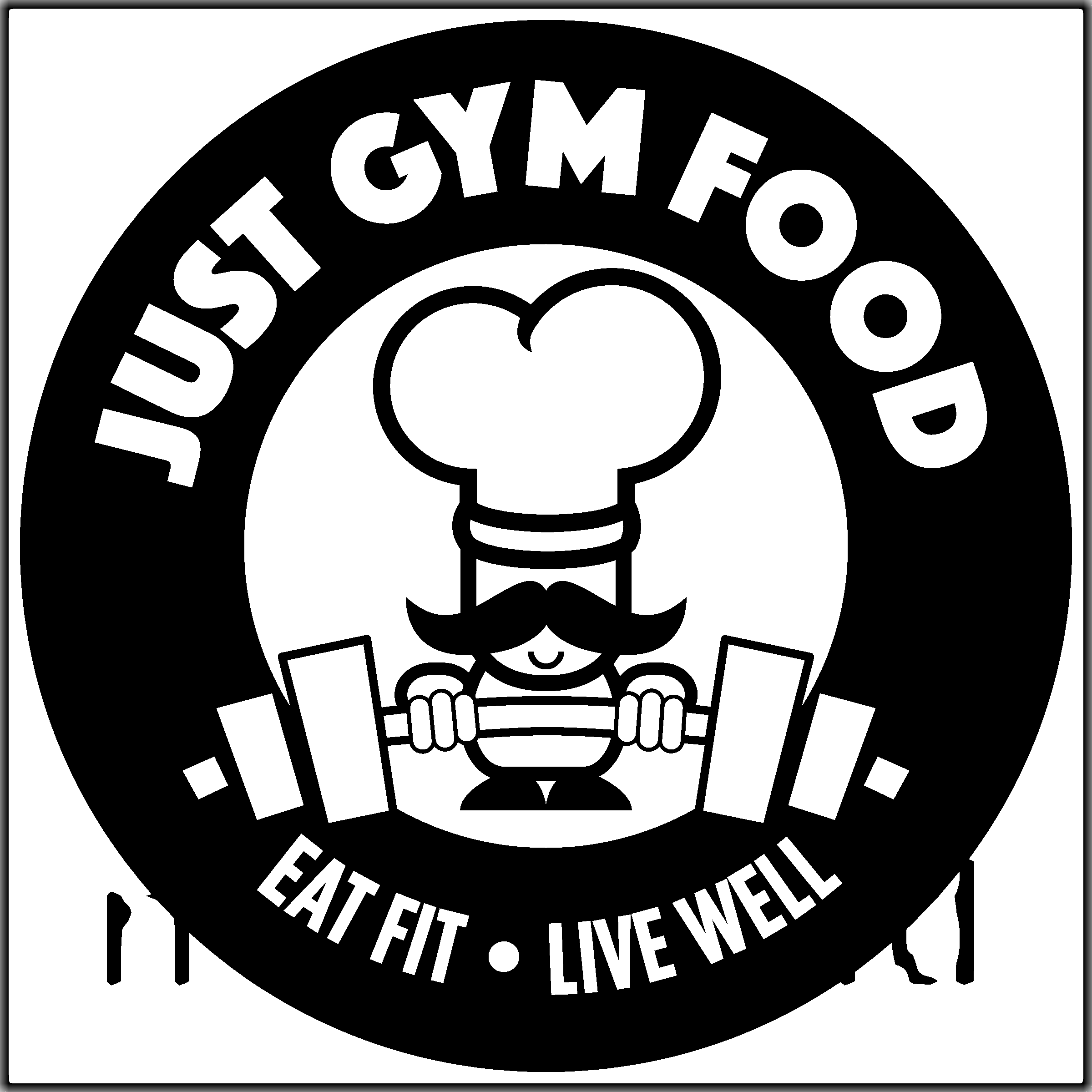 Black Food Logo - Just Gym Food Logo PNG Transparent & SVG Vector - Freebie Supply