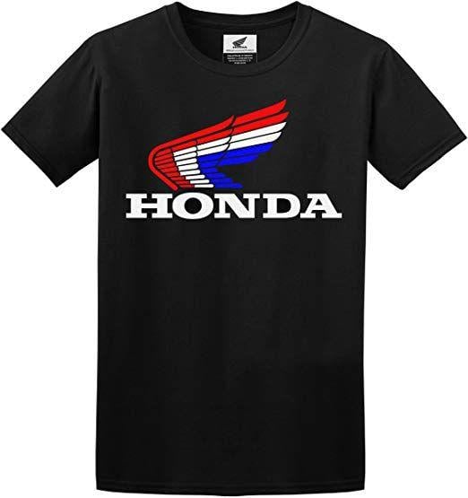 Short Red and Blue Logo - JH Design Honda T Shirt Classic Red White & Blue Logo Mens Crewneck T Shirt