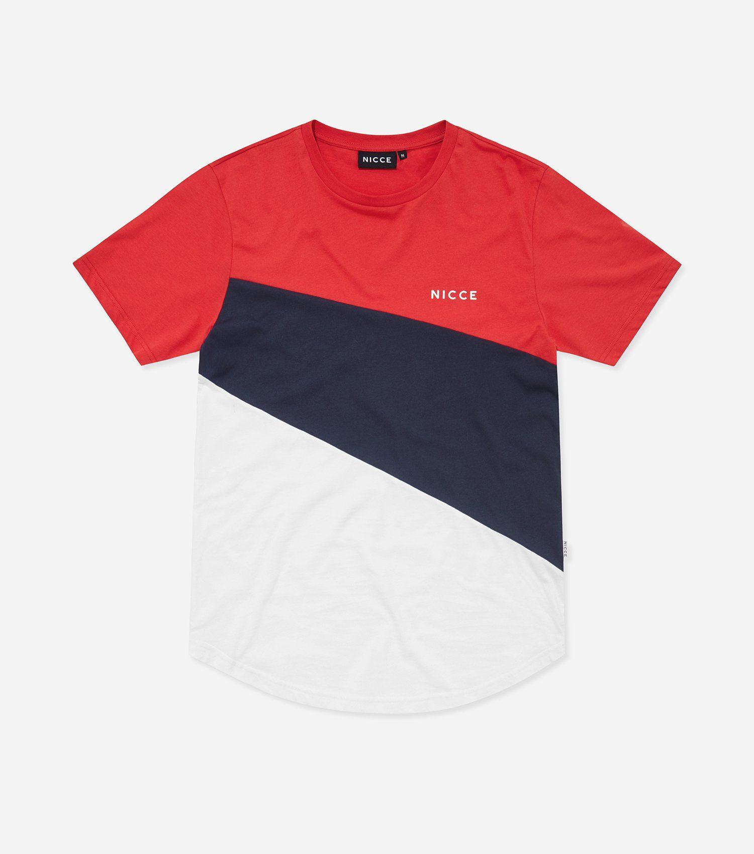Short Red and Blue Logo - NICCE MENS CANYON T-SHIRT | RED
