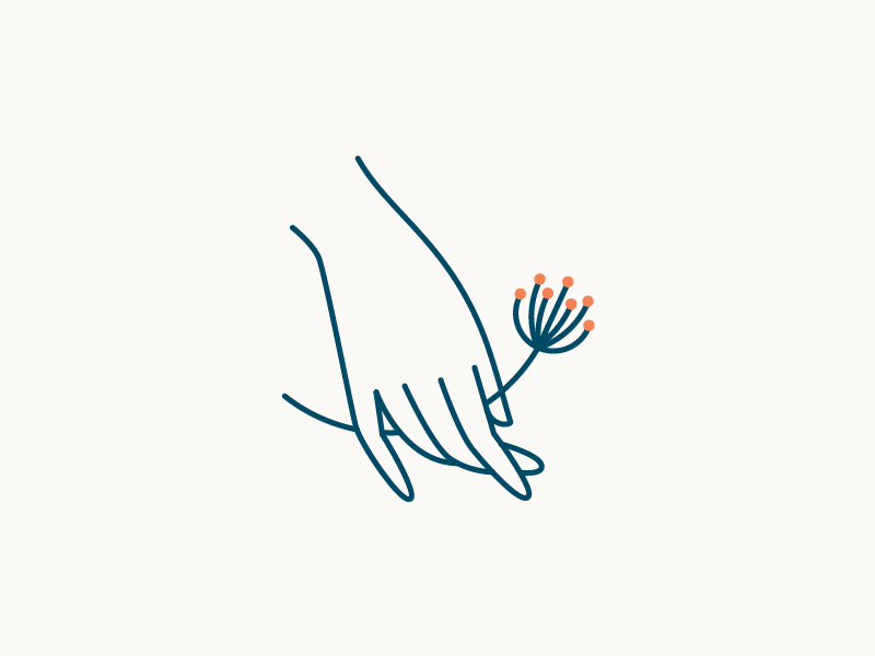 Hand Holding Flower Logo - Logo Concept | Illustration | Illustration, Logos, Logo concept