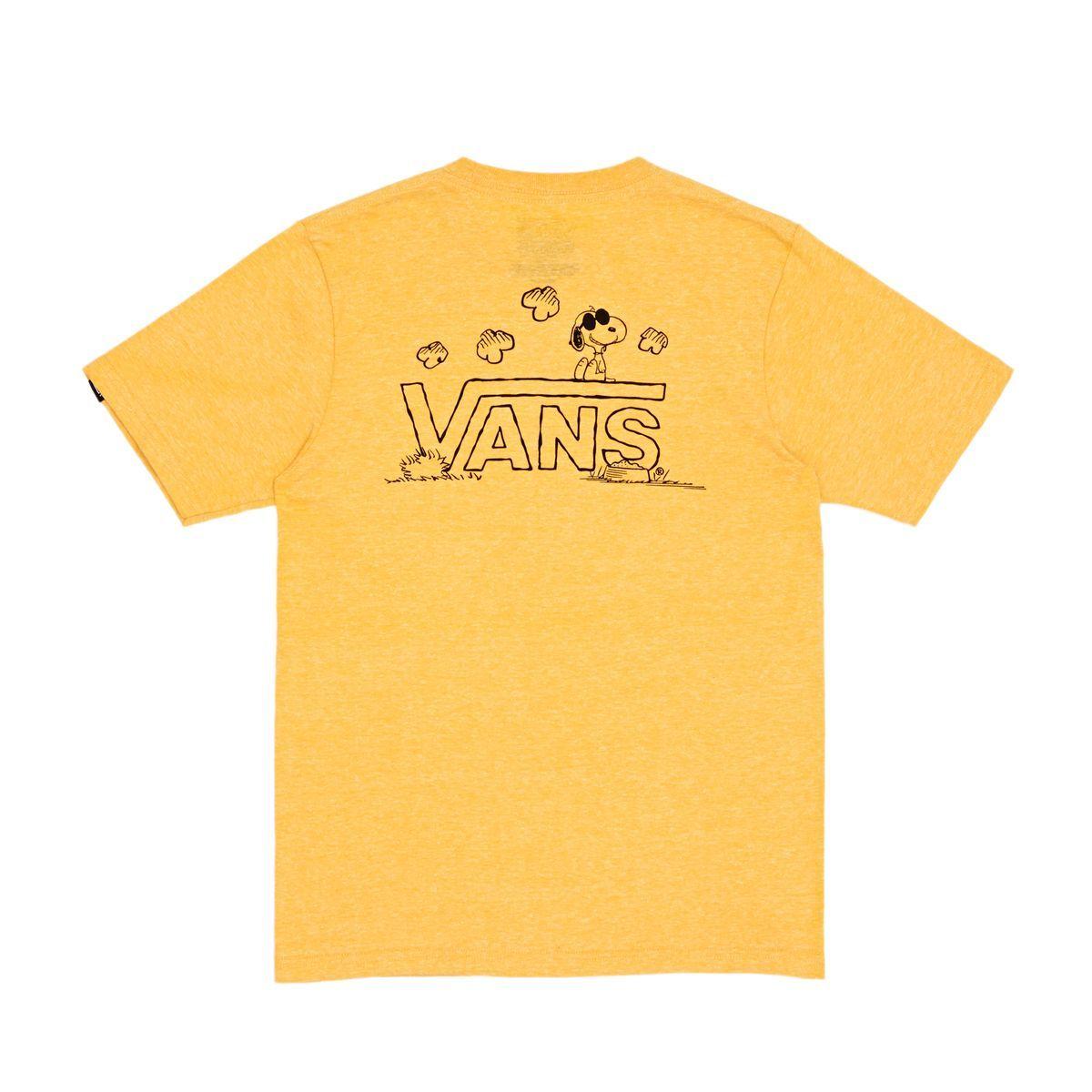 Gold Vans Logo - Vans T-shirts - Vans Classic Snoopy Boys T-shirt - Gold Heather