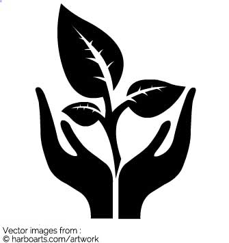 Hand Holding Flower Logo - Download : Hands holding plant Silhouette - Vector Graphic