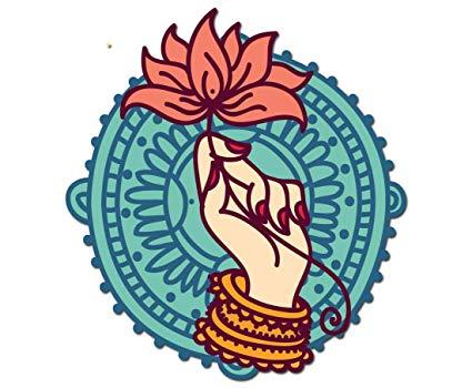 Hand Holding Flower Logo - Amazon.com : Mandala Hand Holding Lotus Flower Vinyl Decal Full