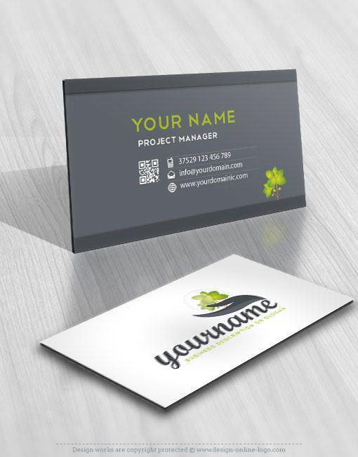 Hand Holding Flower Logo - Exclusive Design: Hand Flower logo + Compatible FREE Business Card