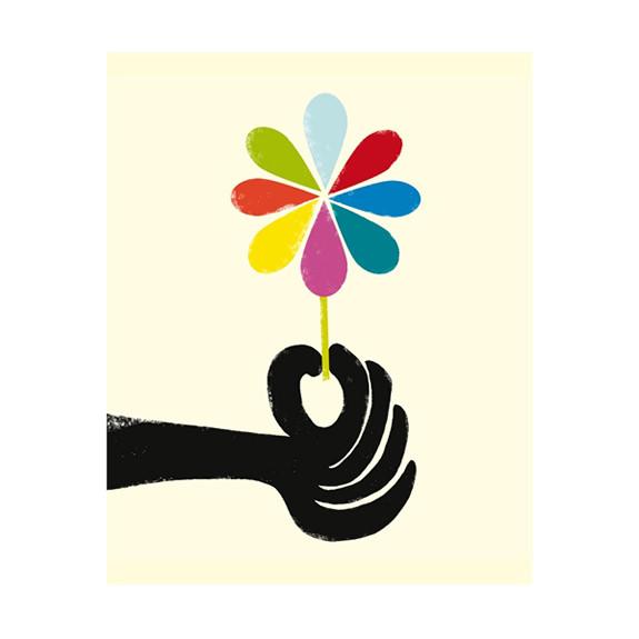 Hand Holding Flower Logo - Ink Press Greetings Card - Hand Holding Flower – Fred Aldous