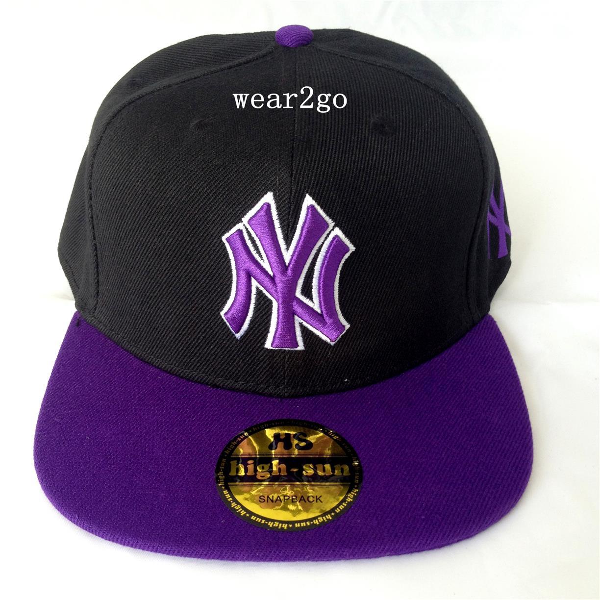Purple I Logo - NY NEW YORK Snapback Cap in Black C (end 3/28/2018 12:15 PM)