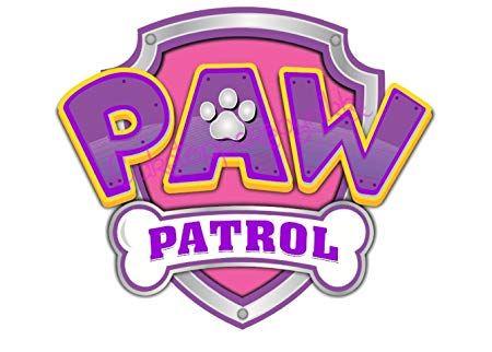 Purple I Logo - 5 inch Pink & Purple Paw Patrol Logo Precut Icing CakeToppers Easy ...