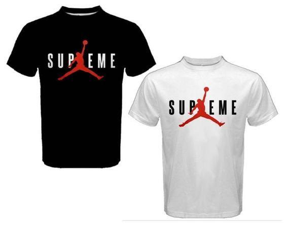 Custom Supreme Jordan Logo - New Michael Jordan SUPREME JUMPMAN Custom T-Shirt White | Etsy