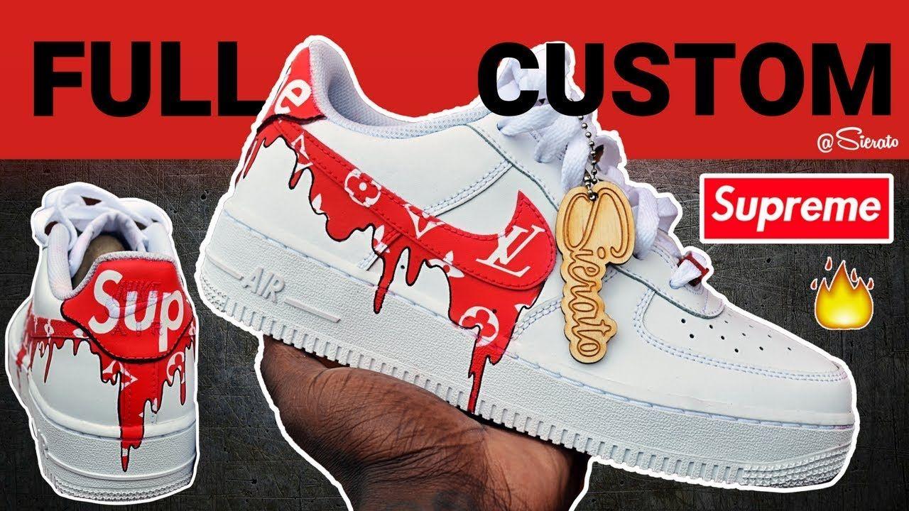 supreme and louis vuitton air force ones