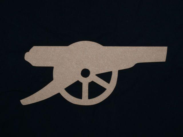 Cannon Logo - MDF Arsenal FC Cannon Logo Unpainted Wood Craft Shape Plaque Blank