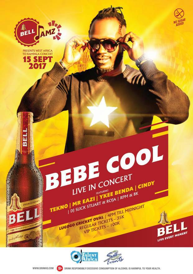 Bell Lager Logo - Bebe Cool to Headline the 'West Africa to Kampala' Bell Lager Show ...