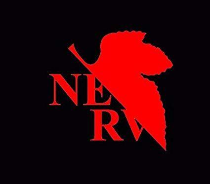 Red Smooth Logo - NERV Evangelion Logo Car Truck Laptop Window Decal