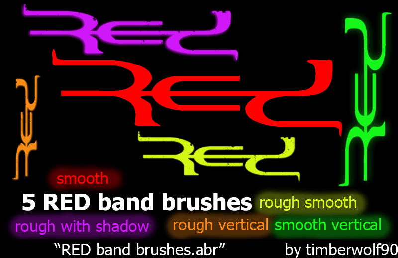 Red Band Logo - 5 RED band logo brushes by timberwolf90 on DeviantArt