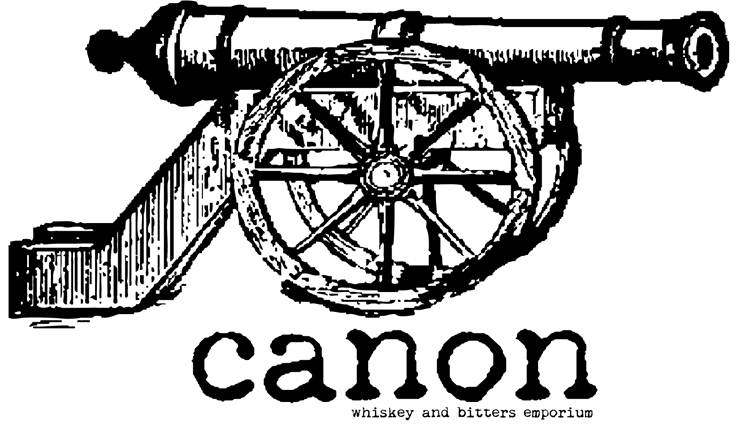 Cannon Logo - canon : whiskey and bitters emporium